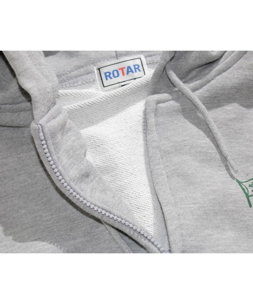 ROTAR(ローター)の「FAT ROGER Flag 1p Zip Up PARKA ジップアップ パーカー(パーカー・メンズ・ヘザーグレー/ブラック・LARGE/MEDIUM/SMALL/X-LARGE)」の7枚目の写真