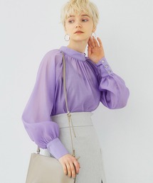 STUDIOUS | 【STUDIOUS】シアーオーガンジー　ボリュームスリーブ ブラウス(シャツ/ブラウス)