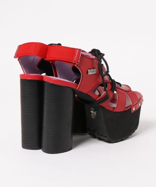 YOSUKE(ヨースケ)の「「YOSUKE/ヨースケ」厚底バックベルトサンダル(サンダル・レディース・ブラック/レッド/オフホワイト/ネイビー・24.5/23/22.5/23.5/24)」の5枚目の写真