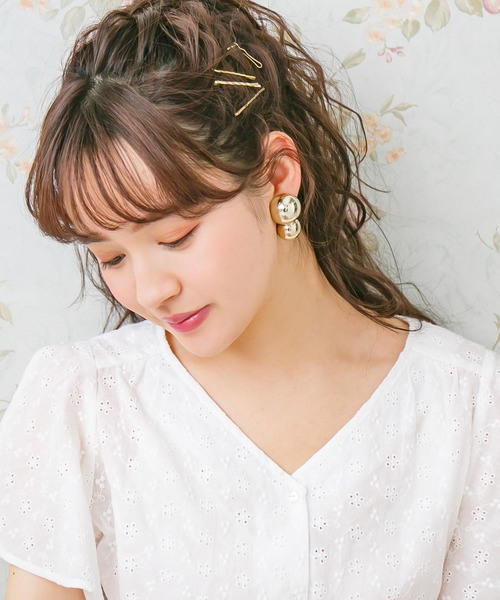 Newlyme（ニューリーミー）の「アクセントパールピアス（ピアス（両耳用）・レディース・ホワイト/シルバー/ゴールド・FREE）」の12枚目の写真