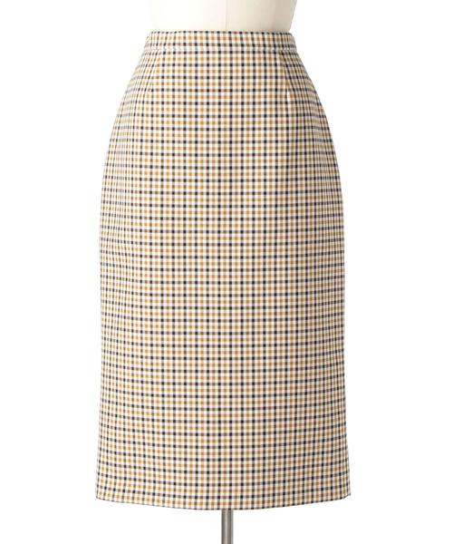 Drawer（ドゥロワー）の「〈ROCHAS（ロシャス）〉 CHECK PENCIL SKIRT 