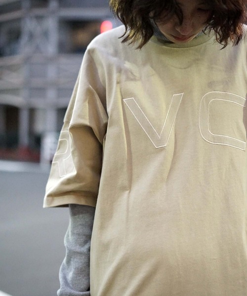 セール Rvca メンズ Fake Rvca Tee ｔシャツ ルーカ 半袖 ビッグロゴ ビックシルエット ドロップショルダー Tシャツ カットソー Rvca ルーカ のファッション通販 Zozotown