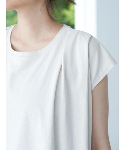 AMERICAN HOLIC（アメリカンホリック）の「ショルダータックノースリーブカットプルオーバー　＊〇（Tシャツ/カットソー・レディース・ブラック/カーキ/アイボリー・M/L）」の7枚目の写真