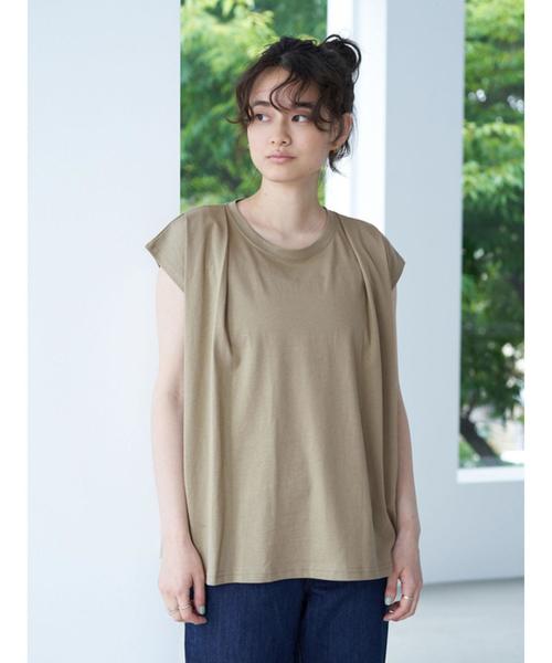 AMERICAN HOLIC（アメリカンホリック）の「ショルダータックノースリーブカットプルオーバー　＊〇（Tシャツ/カットソー・レディース・ブラック/カーキ/アイボリー・M/L）」の8枚目の写真