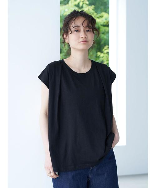 AMERICAN HOLIC（アメリカンホリック）の「ショルダータックノースリーブカットプルオーバー　＊〇（Tシャツ/カットソー・レディース・ブラック/カーキ/アイボリー・M/L）」の11枚目の写真