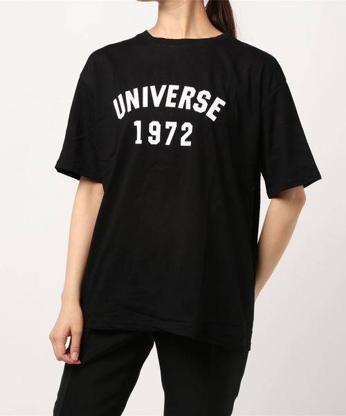 ap retro(アプレトロ)の「UNIVERSEロゴTEE【ZOZO限定アイテム】(Tシャツ/カットソー・レディース・オフホワイト/ブラック・FREE)」の7枚目の写真