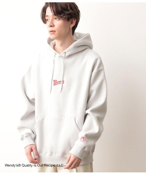 JUNRED（ジュンレッド）の「【WENDY'S×JUNRed別注】ロゴパーカー（パーカー・メンズ・ベージュ/オフホワイト/ワイン・M/L）」の2枚目の写真