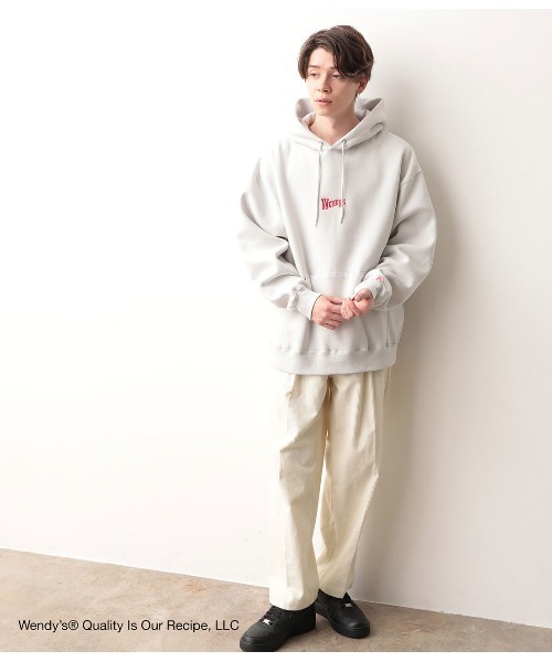 JUNRED（ジュンレッド）の「【WENDY'S×JUNRed別注】ロゴパーカー（パーカー・メンズ・ベージュ/オフホワイト/ワイン・M/L）」の5枚目の写真