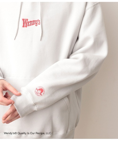 JUNRED（ジュンレッド）の「【WENDY'S×JUNRed別注】ロゴパーカー（パーカー・メンズ・ベージュ/オフホワイト/ワイン・M/L）」の6枚目の写真