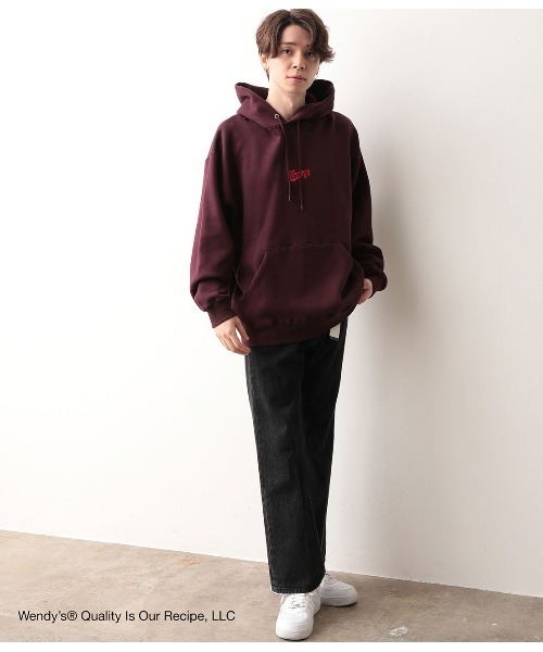 JUNRED（ジュンレッド）の「【WENDY'S×JUNRed別注】ロゴパーカー（パーカー・メンズ・ベージュ/オフホワイト/ワイン・M/L）」の10枚目の写真