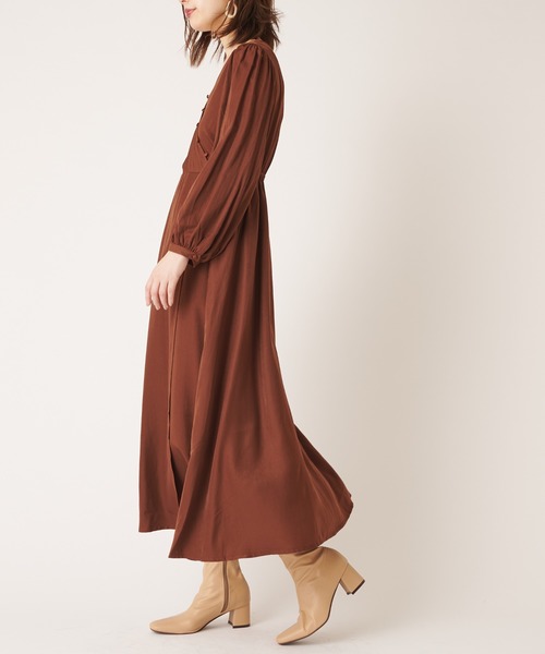 natural couture（ナチュラルクチュール）の「ナナメ多釦ワンピース（ワンピース・レディース・ブラウン/ピンク/ブルー/ミント・FREE）」の18枚目の写真