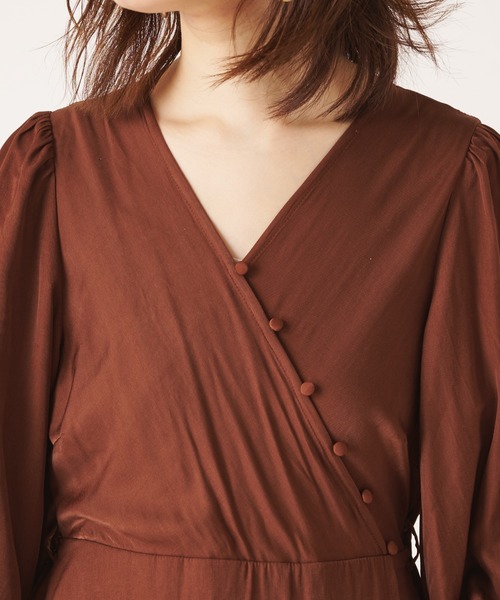 natural couture（ナチュラルクチュール）の「ナナメ多釦ワンピース（ワンピース・レディース・ブラウン/ピンク/ブルー/ミント・FREE）」の16枚目の写真