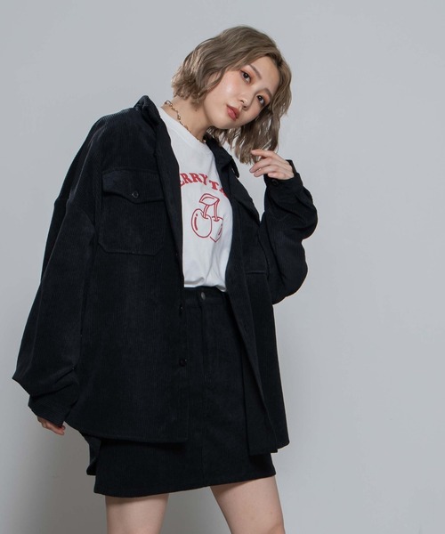 WEGO（ウィゴー）の「WEGO/【セットアップ対応商品】コーデュロイCPOシャツ（シャツ/ブラウス・メンズ・ブラック/ベージュ/パープル/ブラウン/ブルー/アイボリー/カーキ/パープル系その他・SMALL/MEDIUM/LARGE）」の11枚目の写真