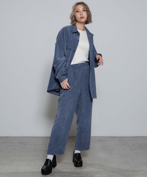 WEGO（ウィゴー）の「WEGO/【セットアップ対応商品】コーデュロイCPOシャツ（シャツ/ブラウス・メンズ・ブラック/ベージュ/パープル/ブラウン/ブルー/アイボリー/カーキ/パープル系その他・SMALL/MEDIUM/LARGE）」の15枚目の写真