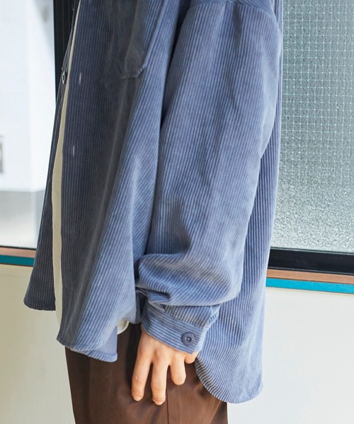 WEGO（ウィゴー）の「WEGO/【セットアップ対応商品】コーデュロイCPOシャツ（シャツ/ブラウス・メンズ・ブラック/ベージュ/パープル/ブラウン/ブルー/アイボリー/カーキ/パープル系その他・SMALL/MEDIUM/LARGE）」の19枚目の写真