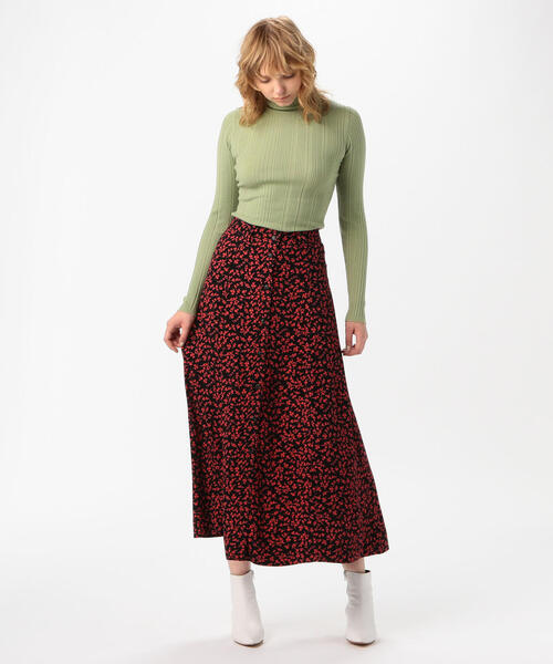 GANNI(ガニー) クレープ ミディスカート プリント入り GANNI ガニー / Printed Crepe Wrap Skirt | TRENTオンライン