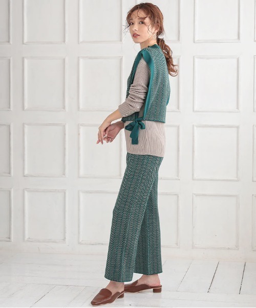 KOBE LETTUCE（コウベレタス）の「ジャガードニットワイドパンツ（その他パンツ・レディース・グレー/グリーン/ブラック・FREE）」の12枚目の写真