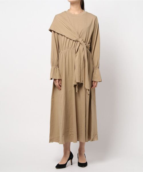 SUPERTHANKS(スーパーサンクス)の「/SUPERTHANKS/STOLE PULLOVER ONE PIECE(ワンピース・レディース・ホワイト/ブラック/ベージュ・ONE SIZE)」の12枚目の写真