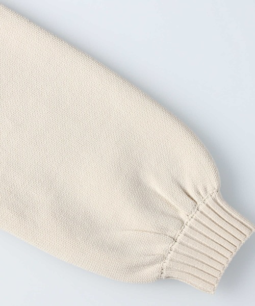 HONEYSUCKLE ROSE（ハニーサックルローズ）の「【HONEYSUCKLE ROSE】洗える軽ふわクルーネック（ニット/セーター・レディース・ブラウン/オフホワイト/グリーン・M/L）」の5枚目の写真