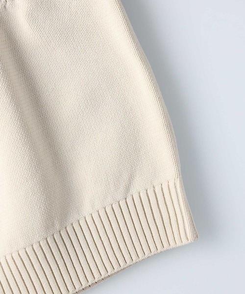 HONEYSUCKLE ROSE（ハニーサックルローズ）の「【HONEYSUCKLE ROSE】洗える軽ふわクルーネック（ニット/セーター・レディース・ブラウン/オフホワイト/グリーン・M/L）」の6枚目の写真