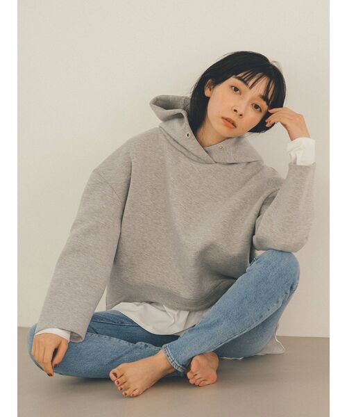 ELENDEEK（エレンディーク）の「ロングアシメカットソーセットパーカー