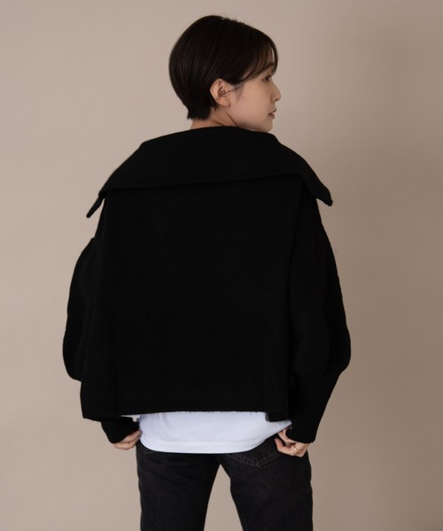 Auntie Rosa Holiday（アンティローザホリデー）の「バルーンスリーブハーフZIPニット（ニット/セーター・レディース・ブラック/ベージュ/ライトグリーン/ナチュラル・FREE）」の22枚目の写真