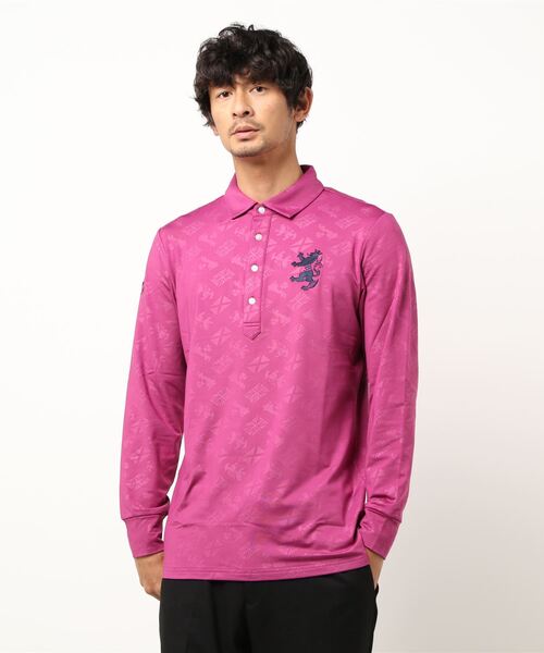 Admiral Golf（アドミラル　ゴルフ）の「[アドミラル ゴルフ] メンズ ロングスリーブ アイリッシュエンボス シャツ　 （シャツ/ブラウス・メンズ・ネイビー/チャコールグレー/ホワイト/ブラック/カーキ/バーガンディー・L/M/XL/LL）」の6枚目の写真