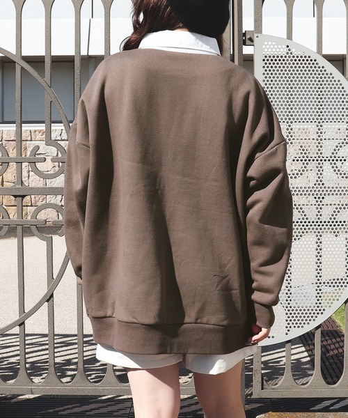 PairPair（ペアペア）の「クマ刺繍ラガースウェット(ユニセックス)（スウェット・メンズ・モカ/グレイッシュブルー・FREE）」の12枚目の写真