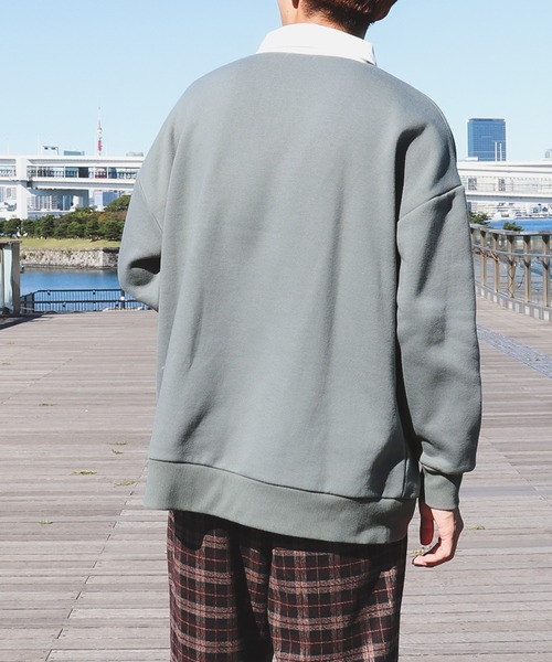 PairPair（ペアペア）の「クマ刺繍ラガースウェット(ユニセックス)（スウェット・メンズ・モカ/グレイッシュブルー・FREE）」の17枚目の写真