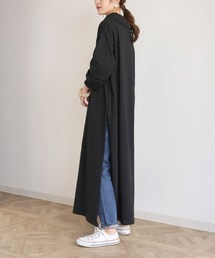【HERCLOSET】スタンドカラーヘビーウェイトロングワンピース