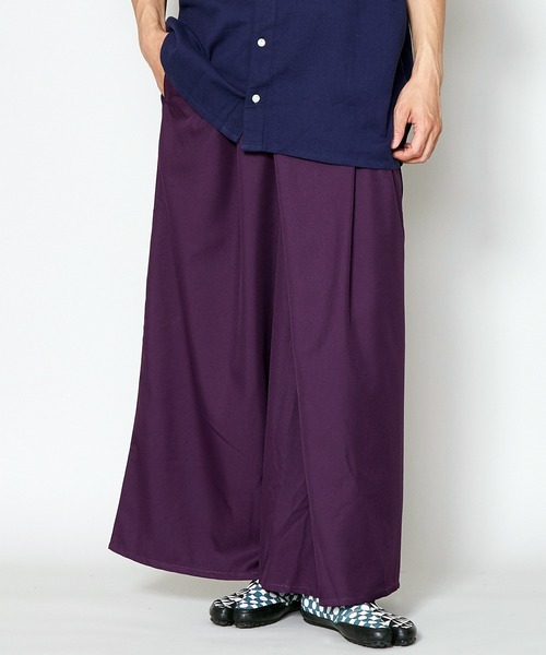 カヤ(カヤ)の「【カヤ】いなせ袴 メンズワイドパンツ(その他パンツ・メンズ・パープル/オリーブ/ワインレッド/スミクロ/ダークネイビー/ホワイト系その他/グレー・FREE)」の6枚目の写真