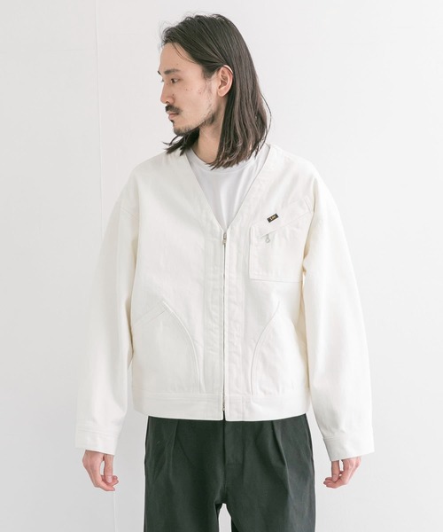 美品⭐︎SEEALL シーオール　ノーカラー ベージュジャケット　38 美品⭐︎SEEALL シーオール ノーカラー ベージュジャケット 38