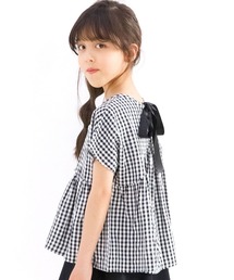 Bee des Bee（ビーデスビー）の「バックリボン フレアトップス（シャツ/ブラウス）」