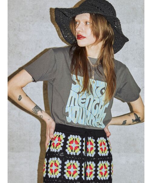 jouetie（ジュエティ）の「Hippieゼブラロゴ Tシャツ（Tシャツ/カットソー・レディース・アイボリー/ブラック/ピンク・MEDIUM）」の3枚目の写真