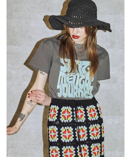 jouetie（ジュエティ）の「Hippieゼブラロゴ Tシャツ（Tシャツ/カットソー・レディース・アイボリー/ブラック/ピンク・MEDIUM）」の10枚目の写真