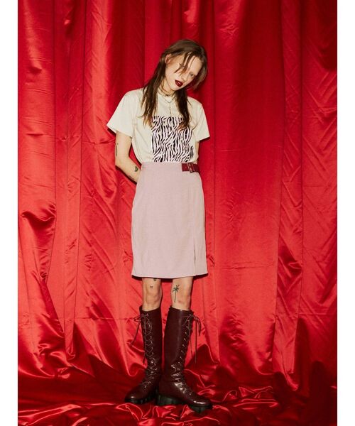 jouetie（ジュエティ）の「Hippieゼブラロゴ Tシャツ（Tシャツ/カットソー・レディース・アイボリー/ブラック/ピンク・MEDIUM）」の8枚目の写真