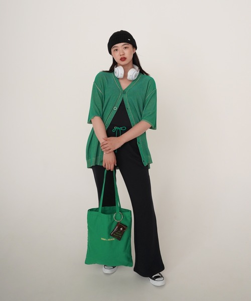 TINA：JOJUN（ティーナジョジュン）の「キャンバスロゴトート TINA：JOJUN（トートバッグ・レディース・ホワイト/ベージュ/ブルー/ピンク/グリーン/オレンジ・F）」の3枚目の写真