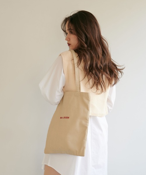 TINA：JOJUN（ティーナジョジュン）の「キャンバスロゴトート TINA：JOJUN（トートバッグ・レディース・ホワイト/ベージュ/ブルー/ピンク/グリーン/オレンジ・F）」の10枚目の写真