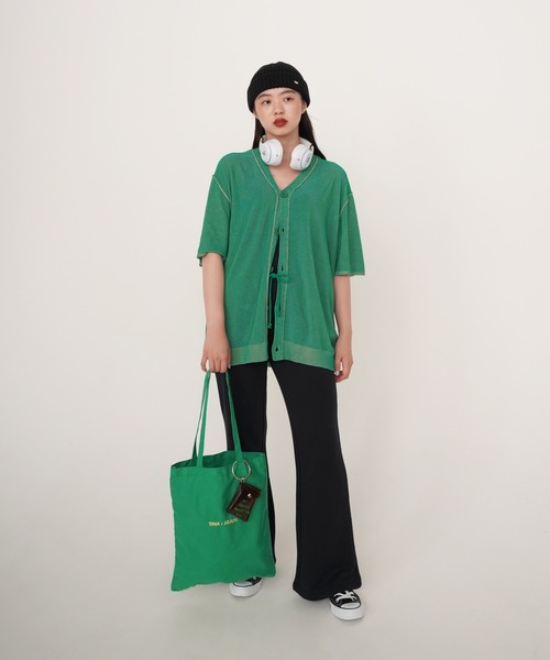 TINA：JOJUN（ティーナジョジュン）の「キャンバスロゴトート TINA：JOJUN（トートバッグ・レディース・ホワイト/ベージュ/ブルー/ピンク/グリーン/オレンジ・F）」の19枚目の写真