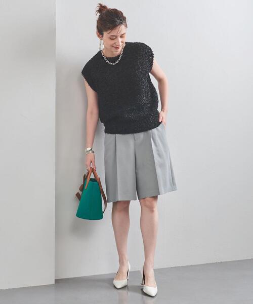 UNITED ARROWS（ユナイテッドアローズ）の「UBC FANCY/YARN ノースリーブニット◆（ニット/セーター・レディース・ホワイト/ブラック・FREE）」の7枚目の写真