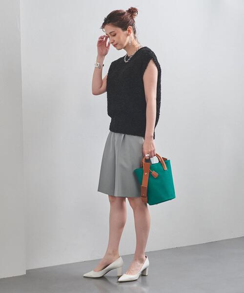 UNITED ARROWS（ユナイテッドアローズ）の「UBC FANCY/YARN ノースリーブニット◆（ニット/セーター・レディース・ホワイト/ブラック・FREE）」の6枚目の写真