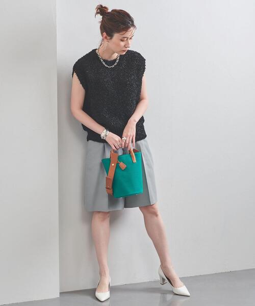 UNITED ARROWS（ユナイテッドアローズ）の「UBC FANCY/YARN ノースリーブニット◆（ニット/セーター・レディース・ホワイト/ブラック・FREE）」の4枚目の写真