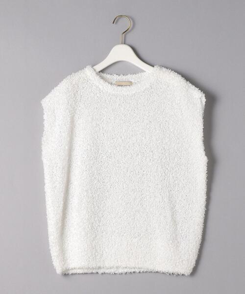 UNITED ARROWS（ユナイテッドアローズ）の「UBC FANCY/YARN ノースリーブニット◆（ニット/セーター・レディース・ホワイト/ブラック・FREE）」の18枚目の写真