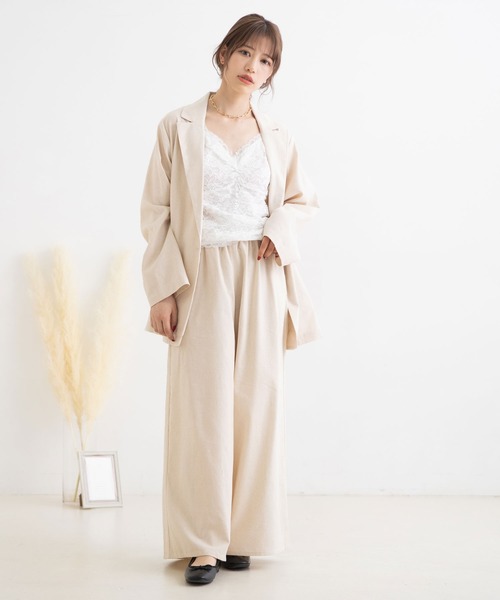 Newlyme(ニューリーミー)の「リネンリラックスパンツ(その他パンツ・レディース・オートミール/ライトグリーン/ブルー/パープル/モカ・MEDIUM)」の10枚目の写真