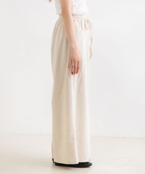 Newlyme(ニューリーミー)の「リネンリラックスパンツ(その他パンツ・レディース・オートミール/ライトグリーン/ブルー/パープル/モカ・MEDIUM)」の16枚目の写真