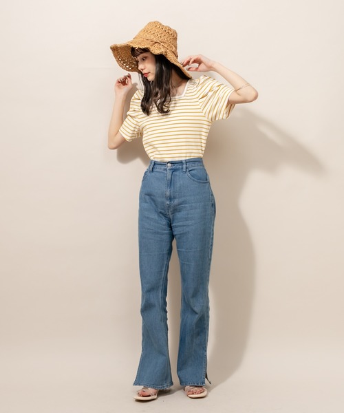 mline（エムライン）の「[mline] WEB限定 パワショルカットソー（Tシャツ/カットソー・レディース・ブラック/ベージュ/ブラウン/イエロー/オレンジ/ブラック系その他・FREE）」の15枚目の写真