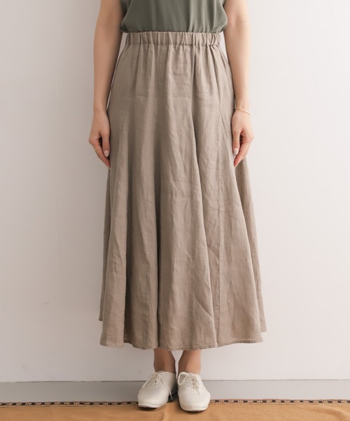 URBAN RESEARCH DOORS（アーバンリサーチドアーズ）の「リネン切替フレアスカート（スカート・レディース・イエロー/カーキ/ブルー・ONE）」の17枚目の写真