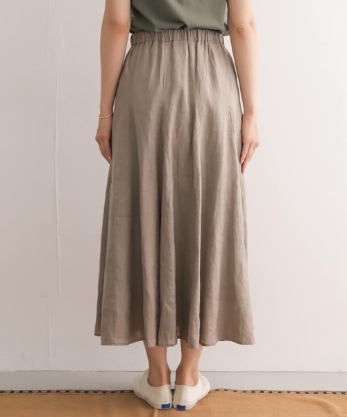 URBAN RESEARCH DOORS（アーバンリサーチドアーズ）の「リネン切替フレアスカート（スカート・レディース・イエロー/カーキ/ブルー・ONE）」の22枚目の写真