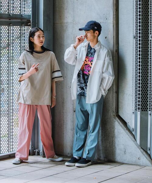 green label relaxing（グリーンレーベルリラクシング）の「OLT【 WEB限定 】[ GLR/ -or ] ストレート 1タック ツイル パンツ セットアップ可能（その他パンツ・メンズ・ライトブルー/ダークグレー/ベージュ・L/M）」の6枚目の写真