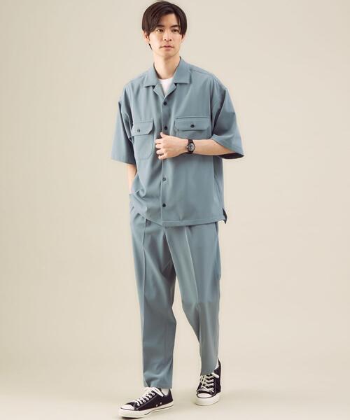 green label relaxing（グリーンレーベルリラクシング）の「OLT【 WEB限定 】[ GLR/ -or ] ストレート 1タック ツイル パンツ セットアップ可能（その他パンツ・メンズ・ライトブルー/ダークグレー/ベージュ・L/M）」の16枚目の写真